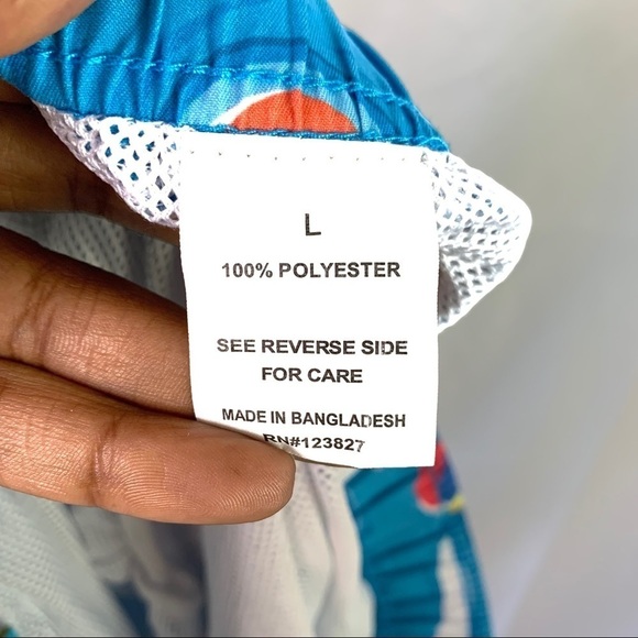 SURF SOCIETY SWIMWEAR BLUE BERMUDA MEN PRINT POLAR BEAR BERMUDA ADJUSTABLE LARGE - Picture 9 of 11